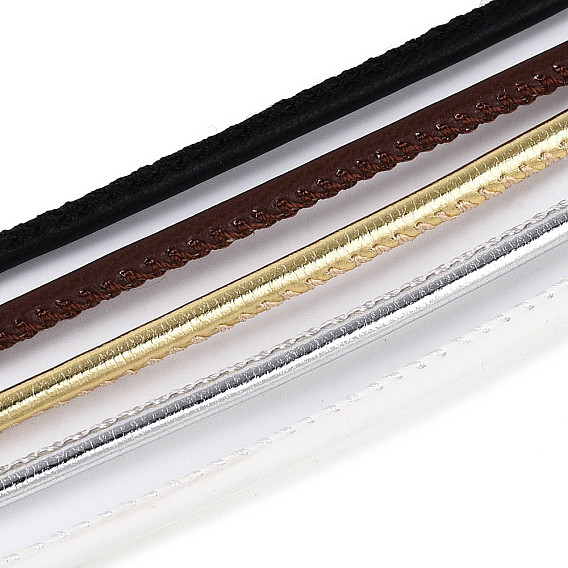 5м 5 цветной круглый шнур из искусственной кожи, кожаный шнур ювелирных изделий, ювелирные изделия diy шнур