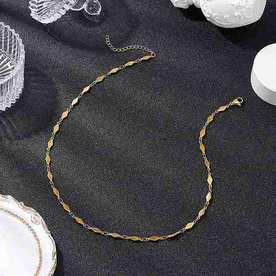 304 из нержавеющей стали ромб ссылку цепи ожерелья