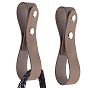 PU Leather Horsewhip Storage Strap, with Alloy Button
