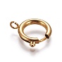 304 Stainless Steel Spring Ring Clasps, Flat Round