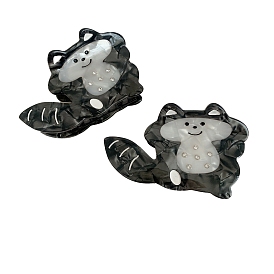 Заколка для волос с ацетатом целлюлозы (смола), енот, заколка для волос без следов челки для женщин и девочек