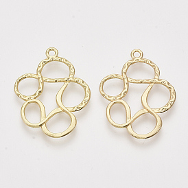 Pendentifs à lunette ouverte en alliage, pour diy uv résine, une résine époxy, Bijoux à fleurs pressées, fleur