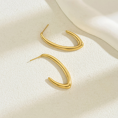 Элегантные 201 полые серьги V-образной формы из нержавеющей стали для повседневного ношения, вечеринка, подарок