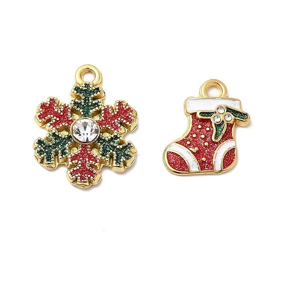 304 из нержавеющей стали горный хрусталь подвески, Эмаль стиле, ионное покрытие (ip), реальный 18 k позолоченный