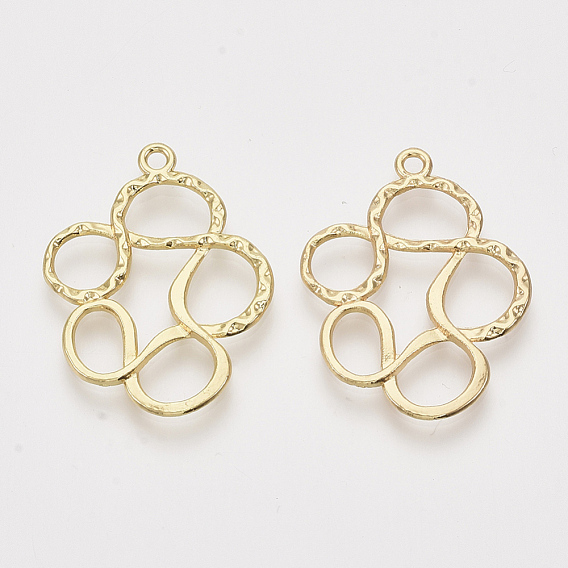 Alloy Open Back Bezel Pendants, For DIY UV Resin, Epoxy Resin, Pressed Flower Jewelry, Flower