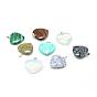 Gemstone Pendants, with Platinum Tone Brass Findings, Heart