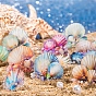 20Pcs 10 Styles Shell Shape PET Decorative Stickers, for Scrapbooking, Travel Diary Craft
