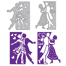 Пара трафаретов для резки углеродистой стали, для diy scrapbooking, Фотоальбом, декоративная бумага для тиснения, цвет нержавеющей стали