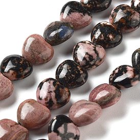 Perlas naturales rhodonite hebras, corazón