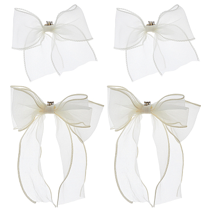 4 шт. 2 стили полиэстеровые банты для пряжек для обуви