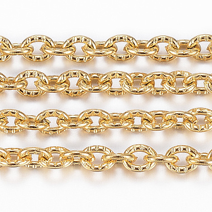 Ионное покрытие (ip) 304 текстурированные кабельные цепи из нержавеющей стали, с катушкой, несварные, овальные