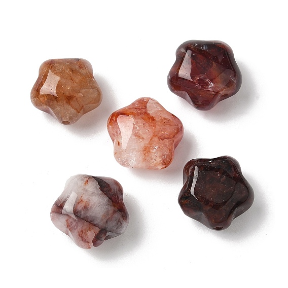 Натуральный гематоидный кварц/железистый кварц бусины, звезда