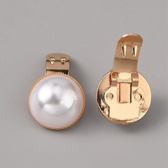 Пластиковое украшение для обуви с имитацией жемчуга, съемные зажимы для обуви из сплава, полукруглый