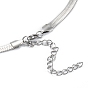 Vacuum Plating 201 Stainless Steel Herringbone Chain Necklaces, with Lobster Claw Clasps