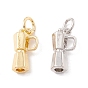 Brass Pendants, with Jump Rings, Cadmium Free & Lead Free, Long-Lasting Plated, Coffee Pot