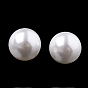 ABS Plastic Imitation Pearl Beads, Half Drilled Beads, Round
