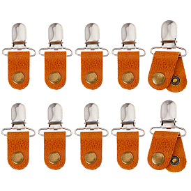 10шт. ремни для кабеля из коровьей кожи, обертка для управления шнуром, органайзер для кабеля наушников, с зажимами для пустышки из сплава