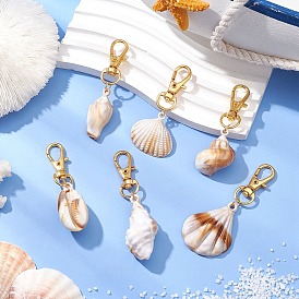 Акриловые имитация ракушек подвесные украшения, Поворотные застежки-когти-омары для украшения сумок