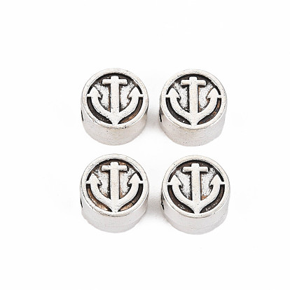 Tibetan Style Alloy European Beads, Cadmium Free & Lead Free, Anchor