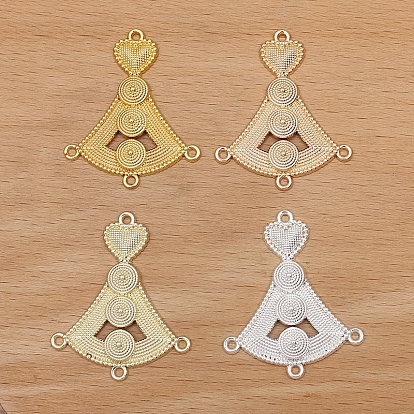 Alloy Chandelier Componement Links, Triangle with Heart