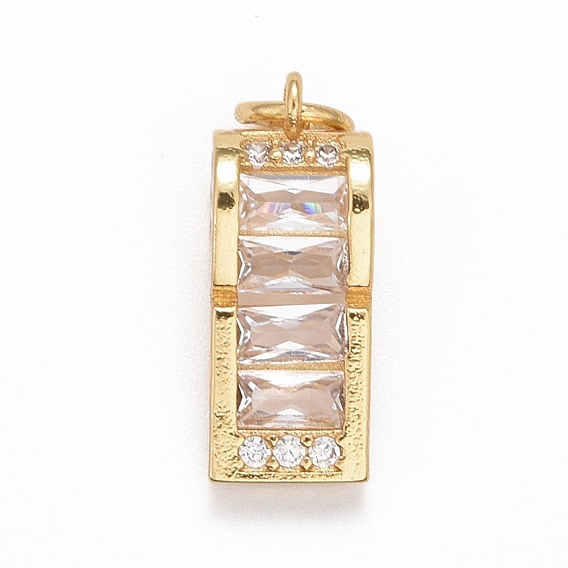 Подвески из латуни с покрытием из прозрачного кубического циркония, без кадмия, без никеля и без свинца, долговечный, свистеть