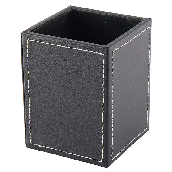 Держатели для ручек из искусственной кожи, контейнеры для карандашей, прямоугольные