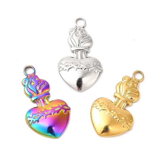 Ионное покрытие (ip) 304 подвески из нержавеющей стали, сердце прелести