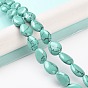 Synthetic Turquoise Beads Strands, Flat Teardrop