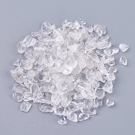 Quartz naturel copeaux de perles de cristal, perles de cristal de roche, pas de trous / non percés
