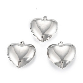 316 Surgical Stainless Steel Pendants, Heart