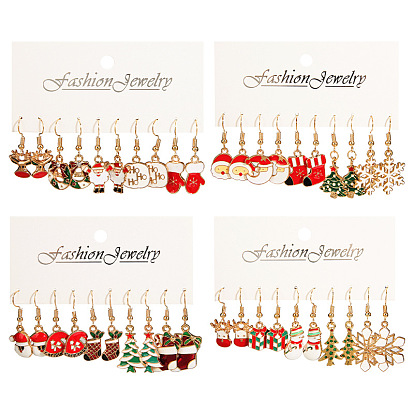 Christmas Earrings Set - Fashionable and Festive Holiday Ear Decor for Women.