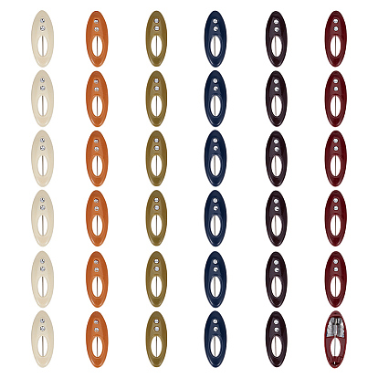 36 шт. броши из смоляных булавок, с железной булавкой и стразами, овальные