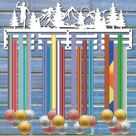 Железный держатель медали, окрашенный распылением, вешалка для медалей, с опорными штифтами, рамка держателя медали