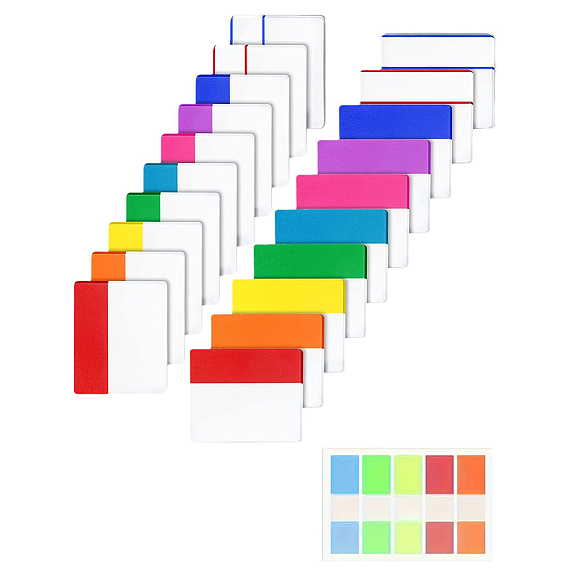 500 шт. прямоугольные этикетки для животных, чтение вкладок с заметками, стикеры категорий