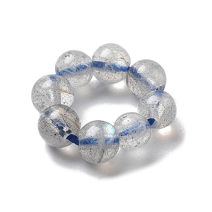 Природный лунный камень бисером, круглые