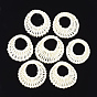 Handmade Reed Cane/Rattan Woven Pendants, For Making Straw Earrings and Necklaces, Flat Round