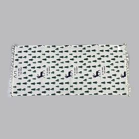 Funda a prueba de polvo para microondas de algodón y cáñamo, tela de la cubierta de la lavadora, toalla de cubierta de refrigerador, manteles con borla, Rectángulo