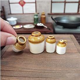 Украшения из керамических банок, аксессуары для домашнего кукольного домика с микро-ландшафтом, притворяясь опорными украшениями