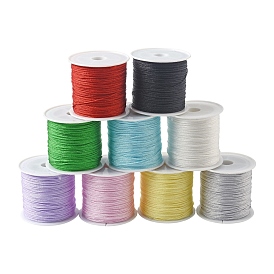 9 рулоны 9 цвета нейлоновый шнур с китайским узлом, нейлоновый шнур для изготовления украшений