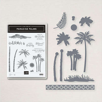 Coconut Tree Clear Silicone Stamps, for DIY Scrapbooking, Photo Album Decorative, Cards Making