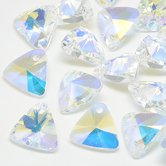 K9 Glass Rhinestone Charms, Triangle