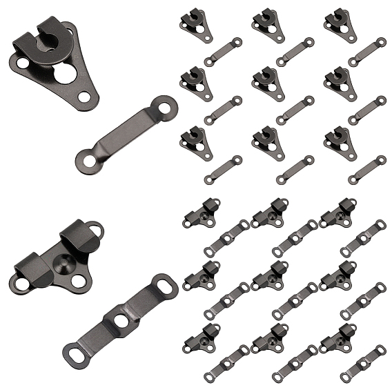 60шт. 2 стили латунные регулируемые булавки для джинсовых пуговиц, подтяжка талии, швейные застежки для аксессуаров к одежде