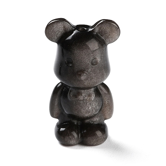 Подвески из натурального серебристого обсидиана, нести прелести