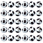 30Pcs Printed Round Silicone Focal Beads