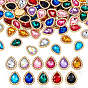 110 шт. 1 цветные стеклянные стразы и кабошоны из цинкового сплава, золотые, слеза