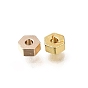Brass Beads, Hexagon, Rack Plating, Long-Lasting Plated