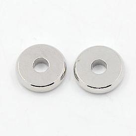 Laiton perles d'entretoise, disque, Perles de disque, 10x2.5mm, Trou: 3mm