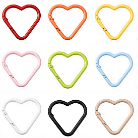 18 шт. 9 цвета окрашенные в горячем виде кольца пружинные затворные из сплава, сердце