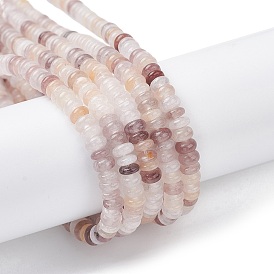 Natural Quartz Beads Strands, Rondelle