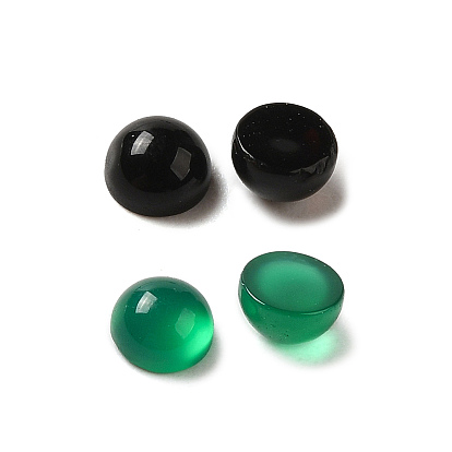 Натуральный агат (окрашенный и нагретый) кабошоны, полукруглый